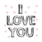 Mena Rise I Love You Folyo Balon Gümüş Renk 35 cm - Lisinya