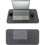 Mena Rise Keçe Masa Üstü Mouse Pad ve Bilgisayar Düzenleyici 70X32 cm – Antibakteriyel Mat, Keçe Mat, Masa Altlık, Ofis ve Ev Için Minimalist Tasarım (Koyu Gri) - 1 cm - Pembe