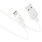 Mena Rise Linktech K448 Strong Micro USB Data/şarj Kablosu 1mt 2.4A Beyaz - Ahşap