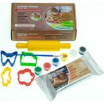 Mena Rise Seramik Kil Seti,kırmızı/terracotta 250 gr Fırınlama Gerektirmeyen Hamur,kalıplar,merdane,fırça,6 Renk Akrilik,şekillendir,kalıpla,kurut,. Montessori Sınıfları Için Ideal Toksik Değil - --
