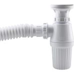 Mena Rise Sifon Körüklü Sökülebilir Tas'lı Temizlenebilir Mutfak Banyo Lavabo Taşı Gider Borusu Plastik 38 cm