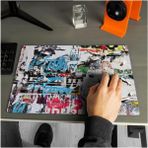 Mena Rise Sokak Duvarı Tasarımlı 40X30 Mousepad - Mouse Pad - Fare Altlığı - Mouse Altlıği - Mouse Pad - 01P-Pembe