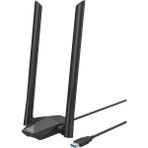 Mena Rise U18A Wi-Fi 6 Adaptör USB 3.0, AX1800 Çift Bantlı Adaptör, 1201MBPS 5ghz, 574MBPS 2.4ghz, Tak ve Çalıştır, Mu-Mımo Teknolojisi, Wpa3, Windows 10 Desteği, Siyah - Ahşap