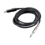 Mena Rise USB To 6.3 mm Çivi Gitar Saz Bağlantı Kablosu 6.3 mm USB Çevirici - 0 - Siyah