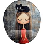Mena Rise ve Kedi Bilek Destekli Mouse Pad - 1 cm - Pembe