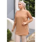 Mena Rise Yeni Stil Bej Arma Detay Tunik 10020 ( Lisinya )