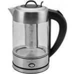 Menashop Cam Inox Bitki Çayı Makinesi ve Su Isıtıcı Kettle 2202, 1.7L Kapasite, 2200W, Paslanmaz Çelik