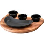 Menashop Döküm Fajita Tavası Böbrek Şekilli, 10X20 cm