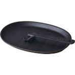 Menashop Döküm Oval Fajita Tabağı Ölçü 18X28CM. (Harici Tava Tutucu Dahil Değildir.)