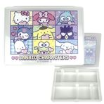 MENBLY Kawaii Karakter Seyahat Hapı ve Aksesuarları Düzenleyici - Kitty, Cinnamo-roll, Little Twin Stars ve My Melody Pocket Size (bölme tipi Ayarlanabilir Bölmeler)