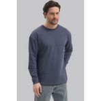Mencod 5615 Erkek Uzun Kollu Basic T-Shirt %100 Pamuk Regular Fit Bisiklet Yaka Sweat - Füme - XL