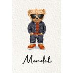 Mendel: Cahier personnalisé avec prénom Mendel | Cadeau d'anniversaire pour enfant, garçon, homme, copain ... | Nounours | 110 pages lignée, Petit Format 6x9 pouces (15,24 x 22,86 cm)