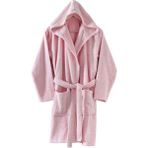 Menderes Home Cotton Collection Bukle Large Kapşonlu Bornoz Düz Pembe