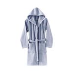 Menderes Home Cotton Collection Bukle Medium Kapşonlu Bornoz Düz Gri