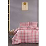 Menderes Home Cotton Collection Flanel R Çift Kişilik Nevresim Takımı Ekose Kırmızı