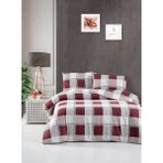 Menderes Home Cotton Collection Flanel Tek Kişilik Nevresim Takımı Red - 160 x 220 cm - Renkli