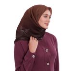 Menekşe Çift Renk Kehribar Eşarp