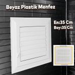 Menfez Banyo Wc Tuvalet Depo Havalandirma Plastik Panjur Beyaz 35X35 Cm