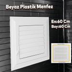 Menfez Banyo Wc Tuvalet Depo Havalandirma Plastik Panjur Beyaz 60X60 Cm