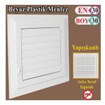 Menfez Banyo Wc Tuvalet Havalandırma Plastik Panjur Beyaz 30x30 CM