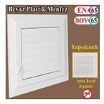 Menfez Banyo Wc Tuvalet Havalandirma Plastik Panjur Beyaz 65X65 Cm