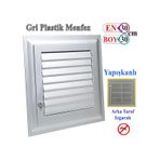 Menfez Banyo Wc Tuvalet Havalandırma Plastik Panjur Gri 30X30 Cm