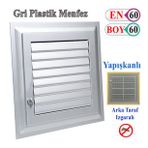 Menfez Banyo Wc Tuvalet Havalandirma Plastik Panjur Gri 60X60 Cm
