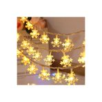 MENFRY Kar Tanesi 10 mt 100 LED 8 Animasyon Ekleme Fişli Yıldızlı Dekor Süsleme LED Işık