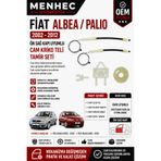 Menhec Otomotiv Fiat Albea Palio 2002-2012 Ön Sağ Cam Kriko Teli Tamir Seti Otomatik Cam Mekanizması Onarım Kiti OEM Uyumlu