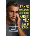 Men's Anti-Wrinkle Cream Erkek Yaşlanma Kırışıklık Karşıtı Yüz Bakım Kremi 100 ml - 1li