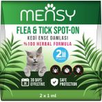 Mensy Kedi Deritüy Bakım %100 Herbal Formül 2×1 ml Parazit Karşıtı Etkili Damla