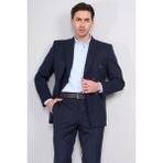 Mentality 3474 Erkek Yunter Loco Kruvaze Sivri Yaka Slimfit Takım Elbise Lacivert - 54