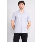 Mentality 4570 Erkek Apaş Yaka Kısa Kol Regular Örme Gömlek Gri
