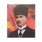 MENTAŞ Atatürk boncuklu goblen pano mustafa kemal atatürk mozaik elmas taşlı pano 21x25 çocuklar için