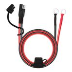 MENTBERY SAE Uzatma Kablosu, 2FT 10AWG SAE Pil Konektörü, Halka Terminal Donanımı Aksesuar Kablosu