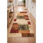 MENTEŞ HOME Dijital Baskı Patchwork Geometrik Desenli Kaymaz Taban Yıkanabilir Modern Mutfak Halısı Yolluk