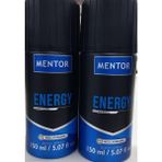 Mentor 2x150 ml Energy Deodorant