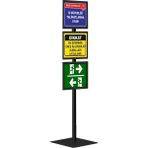 Menü Bilgilendirme Yönlendirme Panosu Siyah - 3 Katlı - A3 (30x42)