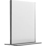 Menufay A5 T Tipi Dikey Masa Üstü Şeffaf Pleksi Föylük 10 Adet 210 mm x 150 mm Beyaz Renk