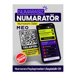 MEO Teknoloji Numarasız Numaratör - QR Kodlu Araç Numaratörü - Araç İçi Park Telefon Numarası (Dikey Etiket)