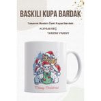 Meow Christmas Kediler Baskılı Kupa Bardak - Yılbaşı Kedili Kupa Bardak - 199 ml