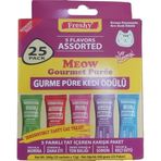 Meow Gourmet 5 Çeşit Karma Paket Gurme Püre 25x300 gr Kedi Ödül Maması