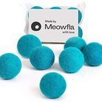MEOWFIA Yün top oyuncakları - 6'lı top seti, kediler ve küçük köpekler için güvenli - 4 cm ve 5 cm keçe yünü, köpek ve kedi için oyuncak