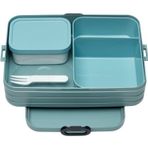 Mepal 1500 ml Yeşil Bento Lunch Box Take A Break Large Bölmeli Portatif Yemek Kabı