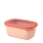 Mepal Cirqula çok amaçlı kase dikdörtgen Nordic Blush – 750 ml – saklama kutusu, buzdolabı kutusu, derin dondurucu, mikrodalga fırın kabı ve kapaklı servis kasesi olarak kullanılabilir