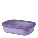 Mepal Cirqula çok amaçlı kase dikdörtgen Nordic lilac – 1000 ml – Stok kutusu, buzdolabı kutusu, derin dondurucu, mikrodalga fırın kabı ve kapaklı servis kasesi olarak kullanılabilir