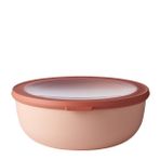 Mepal - Cirqula çok amaçlı kase yuvarlak Nordic Blush – 2250 ml – Saklama kutusu, buzdolabı kutusu, derin dondurucu, mikrodalga fırın kabı ve kapaklı servis kasesi olarak kullanılabilir
