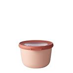 Mepal - Cirqula çok amaçlı kase yuvarlak Nordic Blush – 500 ml – saklama kutusu, buzdolabı kutusu, derin dondurucu, mikrodalga fırın kabı ve kapaklı servis kasesi olarak kullanılabilir