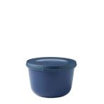 Mepal Cirqula yuvarlak çok amaçlı kase – Nordic denim – 500 ml hacim – çıkarılabilir kapaklı – kırılmaz malzeme – sızdırmaz – derin dondurucuya uygun – bulaşık makinesinde yıkanabilir