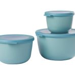 Mepal - Çok Amaçlı Cirqula Round 3 Parçalı Set – Kapaklı Saklama Kabı – Saklama Kutusu, Buzdolabı, D